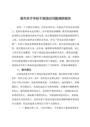 某市关于年轻干部违纪问题调研报告.docx