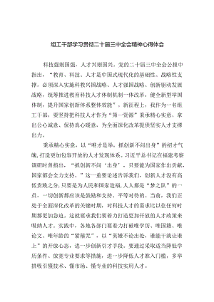 （8篇）组工干部学习贯彻二十届三中全会精神心得体会范文.docx