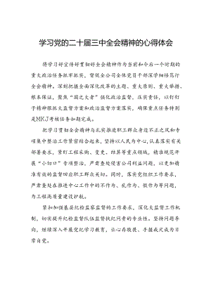 2024学习贯彻党的二十届三中全会精神心得体会三十篇.docx