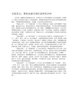 交流发言：聚焦党建引领 打造和美乡村.docx