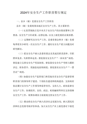 2024年安全生产工作职责暂行规定.docx