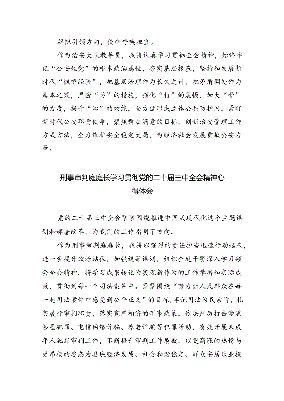 警察学习党的二十届三中全会精神心得体会5篇(精选版).docx_第3页