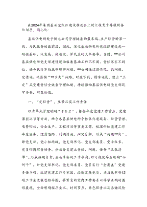 在2024年集团基层党组织建设推进会上的汇报发言.docx