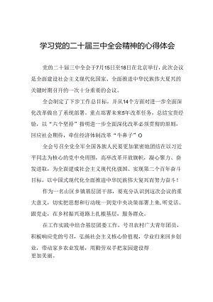 学习二十届三中全会精神心得体会通用模板四十篇.docx