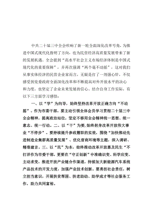 市委干部学习贯彻党的二十届三中全会精神心得体会8篇（最新版）.docx