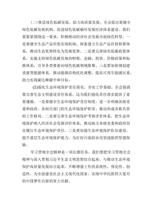 （9篇）生态环境系统基层党支部书记学习党的二十届三中全会精神心得体会研讨发言（精选）.docx