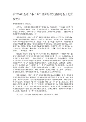 在2024年全市“小个专”经济组织发展推进会上的汇报发言.docx