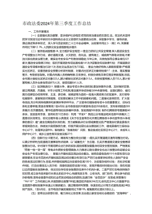 市政法委2024年第三季度工作总结.docx