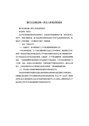 履行法治建设第一责任人职责述职报告.docx