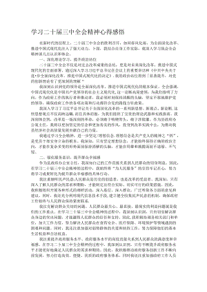 学习二十届三中全会精神心得感悟.docx
