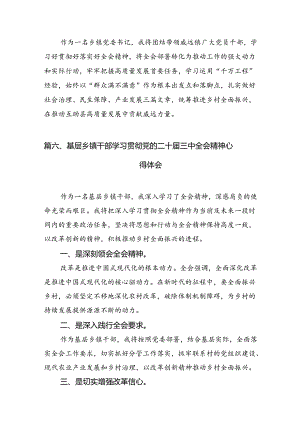 （10篇）副镇长学习贯彻党的二十届三中全会精神心得体会范文.docx