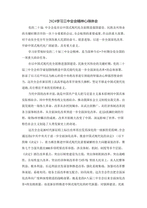 2024年学习三中全会精神心得体会.docx