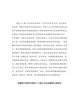 检察长学习二十届三中全会精神心得体会8篇供参考.docx