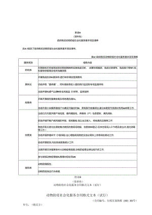政府购买动物防疫社会化服务基本项目清单、合同格式文本、绩效考评细则.docx