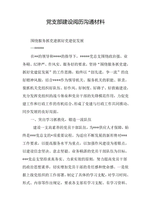党支部建设经验交流材料.docx