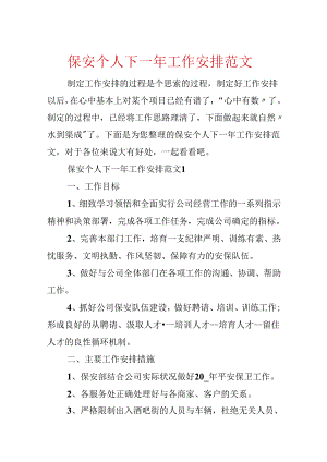 保安个人下一年工作计划范文.docx
