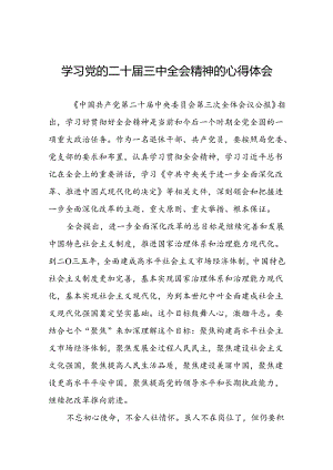 党员学习贯彻党的二十届三中全会精神心得体会最新版三十六篇.docx