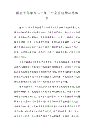 2024年学习党的二十届三中全会精神心得体会.docx