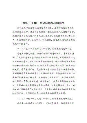 学习二十届三中全会精神心得感悟.docx