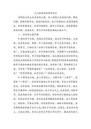 个人检视剖析材料发言.docx