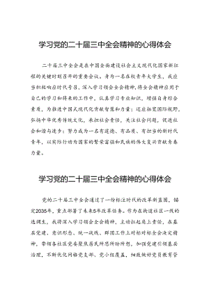 党员关于学习二十届三中全会精神心得感悟最新三十五篇.docx