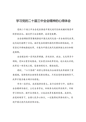 二十届三中全会精神心得体会优秀范本二十七篇.docx