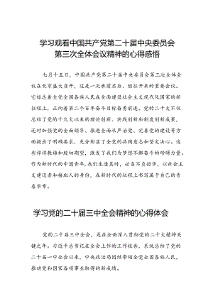 中国共产党第二十届中央委员会第三次全体会议精神学习心得体会三十五篇.docx