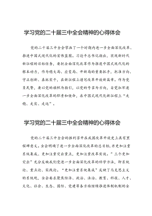 二十届三中全会精神的心得体会优秀范文三十五篇.docx