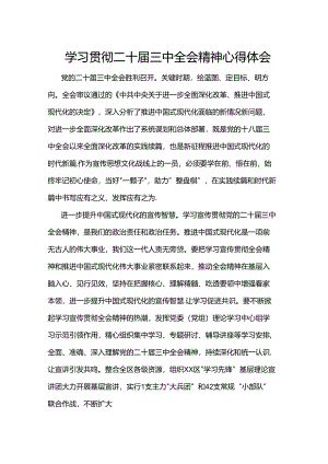 学习贯彻二十届三中全会精神心得体会.docx