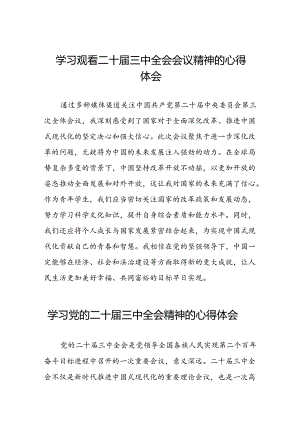 学习观看二十届三中全会会议精神的心得体会二十七篇.docx