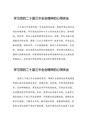 学校学习贯彻二十届三中全会精神的心得体会25篇.docx