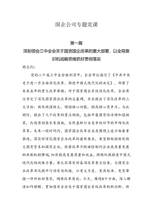 10篇2025国企公司专题党课.docx