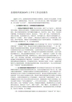县委组织部2024年上半年工作总结报告.docx