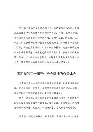 学习党的二十届三中全会的心得体会简短发言二十七篇.docx