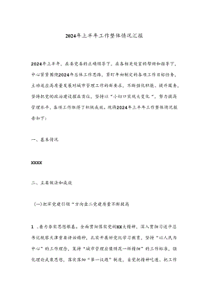 2024年上半年工作整体情况汇报.docx