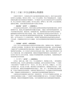 学习二十届三中全会精神心得感悟 .docx