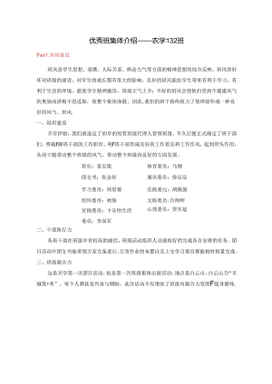 优秀班集体介绍--农学132班.docx