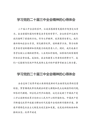 学习党的二十届三中全会精神的心得感悟优秀模板三十六篇.docx