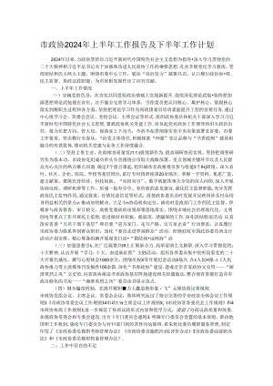 市政协2024年上半年工作报告及下半年工作计划.docx