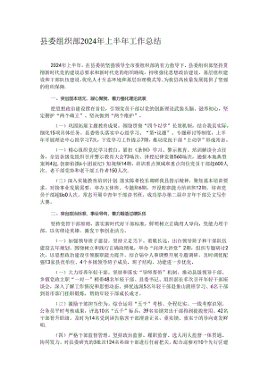 县委组织部2024年上半年工作总结.docx