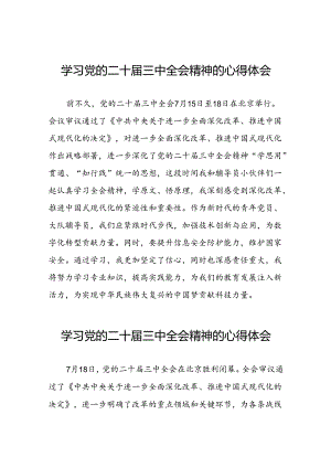 二十届三中全会精神的学习感悟最新版二十七篇.docx