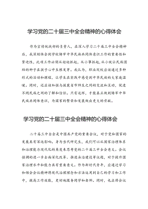 党员干部学习党的二十届三中全会精神的心得体会发言材料四十四篇.docx