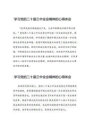中国共产党第二十届中央委员会第三次全体会议精神心得感悟三十五篇.docx