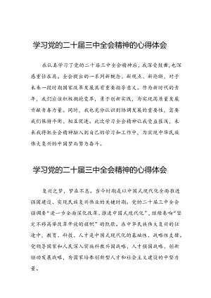 党员关于学习二十届三中全会精神心得感悟合辑三十六篇.docx