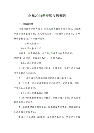 小学2024年专项发展规划.docx