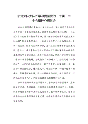 侦查大队大队长学习贯彻党的二十届三中全会精神心得体会.docx