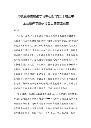 二十届三中全会精神研讨交流发言（10篇） .docx