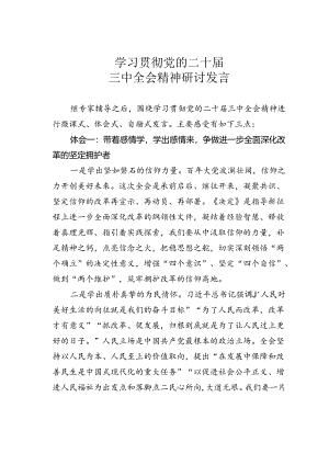 学习贯彻党的二十届三中全会精神研讨发言.docx