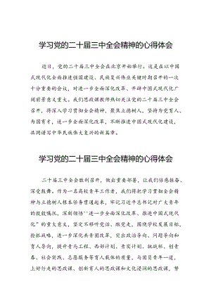 学习党的二十届三中全会精神的心得感悟简短发言二十七篇.docx