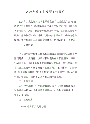 2024年度工业发展工作要点.docx